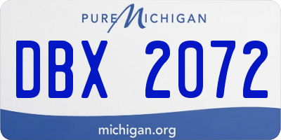 MI license plate DBX2072