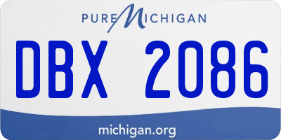 MI license plate DBX2086