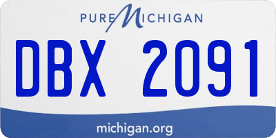 MI license plate DBX2091