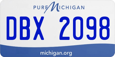 MI license plate DBX2098