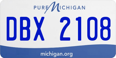 MI license plate DBX2108