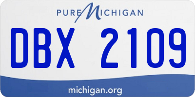 MI license plate DBX2109