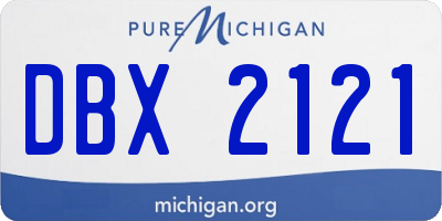 MI license plate DBX2121