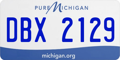 MI license plate DBX2129
