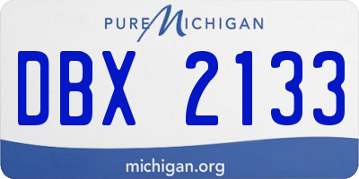 MI license plate DBX2133