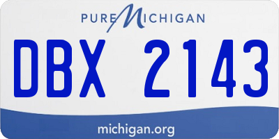 MI license plate DBX2143