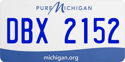 MI license plate DBX2152