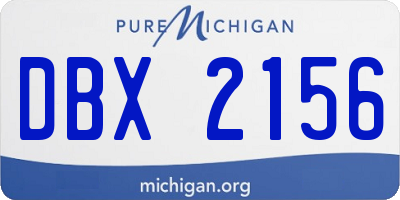 MI license plate DBX2156