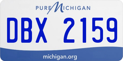 MI license plate DBX2159