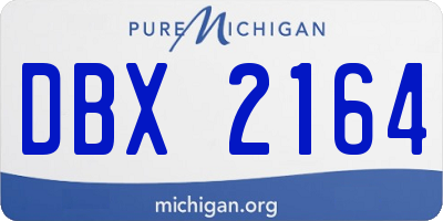 MI license plate DBX2164