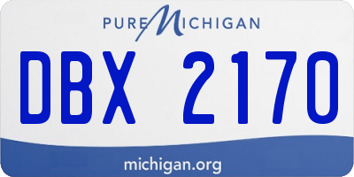 MI license plate DBX2170
