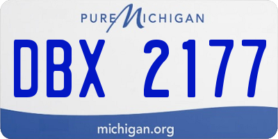 MI license plate DBX2177