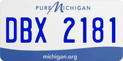 MI license plate DBX2181