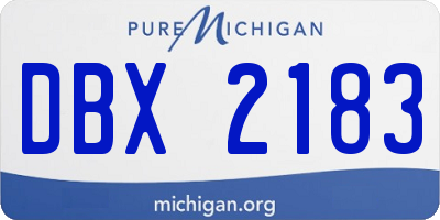 MI license plate DBX2183
