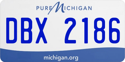 MI license plate DBX2186