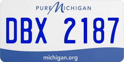 MI license plate DBX2187