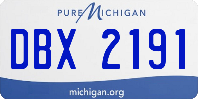 MI license plate DBX2191