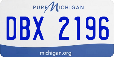 MI license plate DBX2196