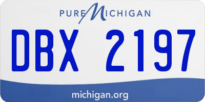 MI license plate DBX2197