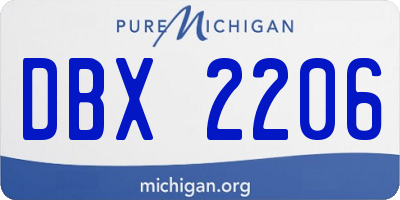 MI license plate DBX2206