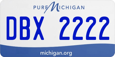 MI license plate DBX2222