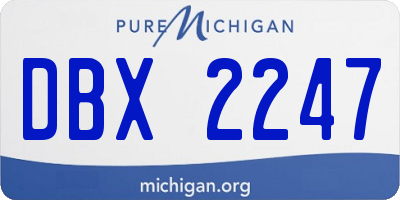 MI license plate DBX2247