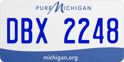 MI license plate DBX2248