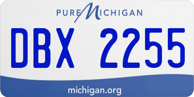 MI license plate DBX2255
