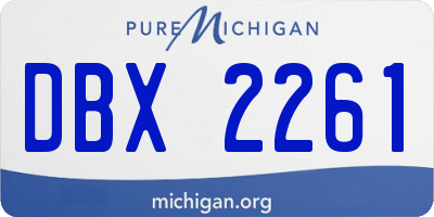 MI license plate DBX2261