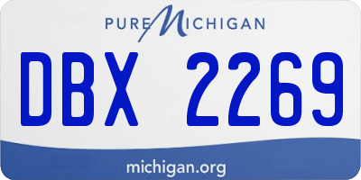 MI license plate DBX2269