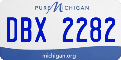 MI license plate DBX2282