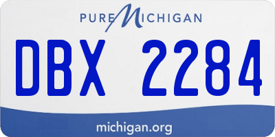 MI license plate DBX2284