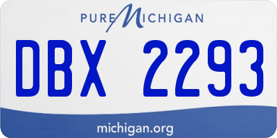 MI license plate DBX2293