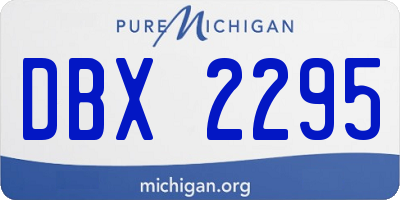 MI license plate DBX2295