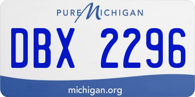 MI license plate DBX2296