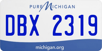 MI license plate DBX2319