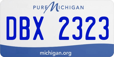 MI license plate DBX2323