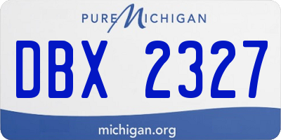 MI license plate DBX2327