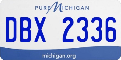 MI license plate DBX2336