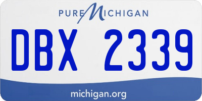 MI license plate DBX2339