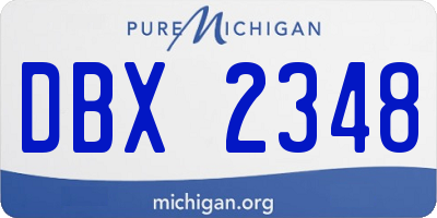 MI license plate DBX2348