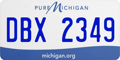 MI license plate DBX2349