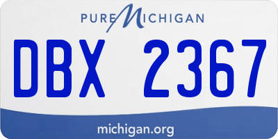 MI license plate DBX2367