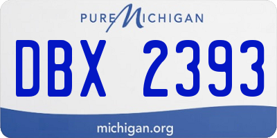 MI license plate DBX2393
