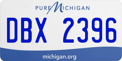 MI license plate DBX2396