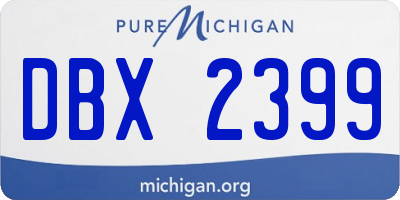 MI license plate DBX2399