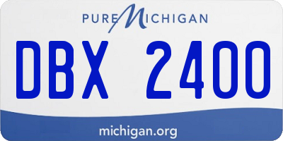 MI license plate DBX2400