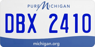 MI license plate DBX2410