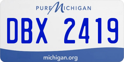 MI license plate DBX2419