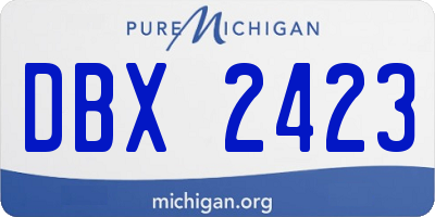 MI license plate DBX2423